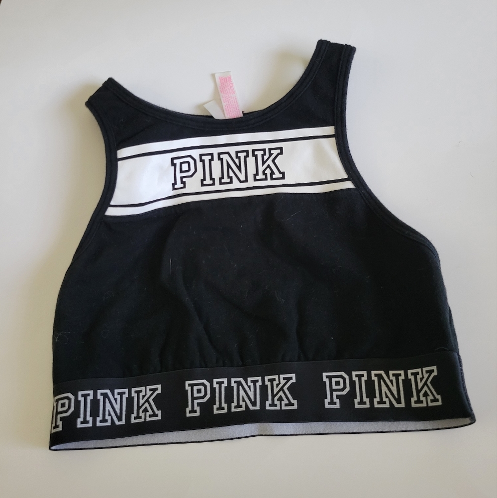 PINK Victoria's Secret | PINK Nation | Sports Bra Crop Top | Racerback |…